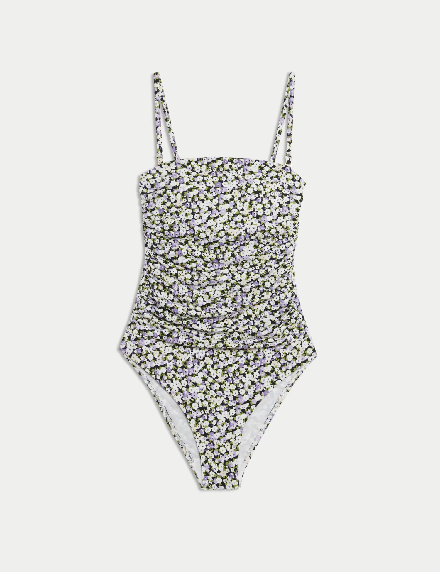 Tummy Control Printed Padded Bandeau Swimsuit 4 Tummy Control Printed Padded Bandeau Swimsuit - Image 2