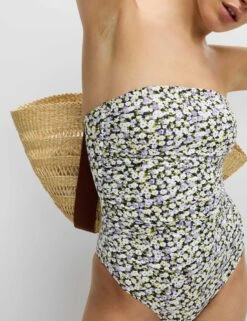Tummy Control Printed Padded Bandeau Swimsuit 15 Tummy Control Printed Padded Bandeau Swimsuit -M&S Tummy Control Printed Padded Bandeau Swimsuit 2