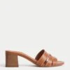 Wide Fit Block Heel Mules -M&S Wide Fit Block Heel Mules