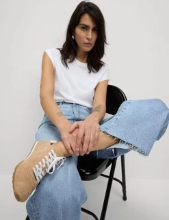 Wide Leg Cropped Jeans -M&S Wide Leg Cropped Jeans 2