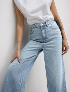 Wide Leg Cropped Jeans -M&S Wide Leg Cropped Jeans 3