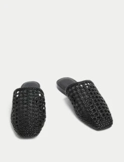 Woven Slip On Flat Mules 14 Woven Slip On Flat Mules -M&S Woven Slip On Flat Mules 1