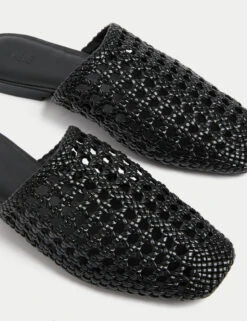 Woven Slip On Flat Mules 15 Woven Slip On Flat Mules -M&S Woven Slip On Flat Mules 2