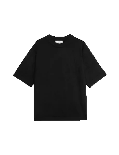 Air-Yarn Crew Neck Knitted Top -M&S air yarn crew neck knitted top 1