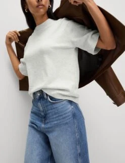 Air-Yarn Crew Neck Knitted Top -M&S air yarn crew neck knitted top 8