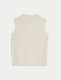 Air-Yarn Crew Neck Knitted Vest -M&S air yarn crew neck knitted vest 10