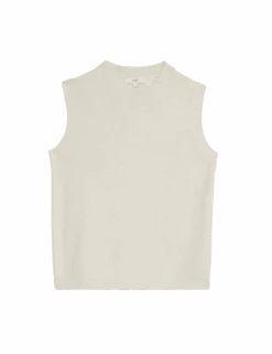 Air-Yarn Crew Neck Knitted Vest -M&S air yarn crew neck knitted vest