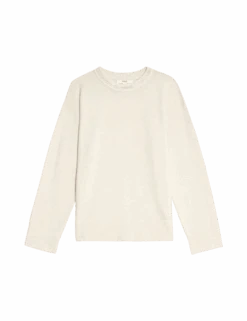 Air-Yarn Embellished Crew Neck Jumper -M&S air yarn embellished crew neck jumper