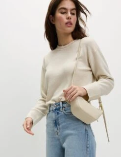 Air-Yarn Embellished Crew Neck Jumper -M&S air yarn embellished crew neck jumper 9