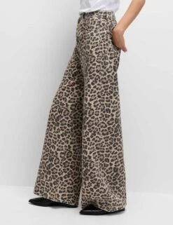 Animal Print Wide Leg Jeans -M&S animal print wide leg jeans 9