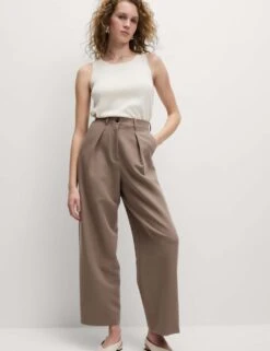Barrel Leg Trousers 41 Barrel Leg Trousers -M&S barrel leg trousers 16