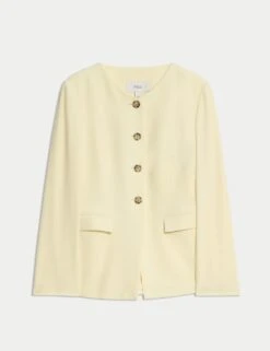 Tailored Collarless Blazer -M&S blazer 1