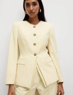 Tailored Collarless Blazer -M&S blazer