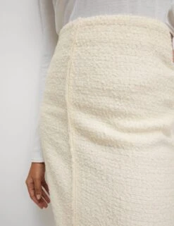 Boucle Split Back Midaxi A-Line Skirt With Wool -M&S boucle split back midaxi a line skirt with wool 10