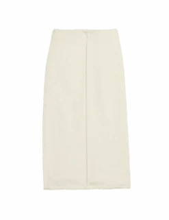 Boucle Split Back Midaxi A-Line Skirt With Wool -M&S boucle split back midaxi a line skirt with wool