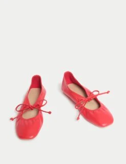 Bow Flat Ballet Pumps -M&S bow flat ballet pumps 4