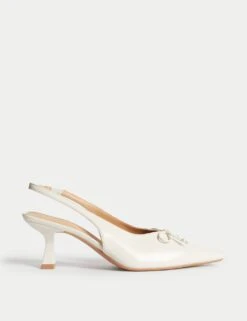 Bow Slip On Kitten Heel Slingback Shoes 16 Bow Slip On Kitten Heel Slingback Shoes -M&S bow slip on kitten heel slingback shoes 3
