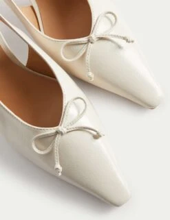 Bow Slip On Kitten Heel Slingback Shoes 19 Bow Slip On Kitten Heel Slingback Shoes -M&S bow slip on kitten heel slingback shoes 5