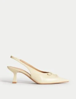 Bow Slip On Kitten Heel Slingback Shoes 20 Bow Slip On Kitten Heel Slingback Shoes -M&S bow slip on kitten heel slingback shoes 6
