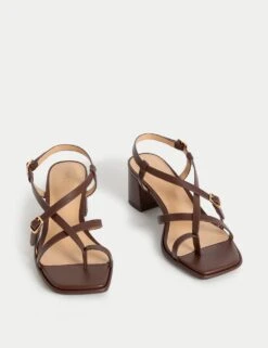 Buckle Block Heel Sandals -M&S buckle block heel sandals 4