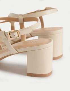 Buckle Block Heel Sandals -M&S buckle block heel sandals 6