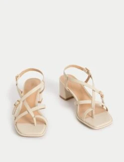 Buckle Block Heel Sandals -M&S buckle block heel sandals 7