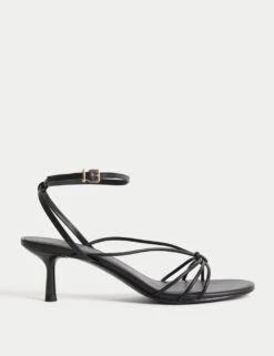 Buckle Strappy Stiletto Heel Sandals -M&S buckle strappy stiletto heel sandals 7