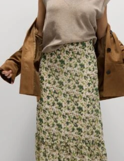 Chiffon Floral Midi Circle Skirt 17 Chiffon Floral Midi Circle Skirt -M&S chiffon floral midi circle skirt 5