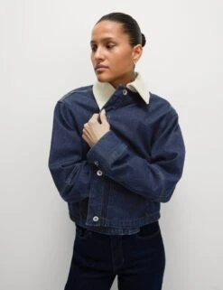 Collared Relaxed Denim Jacket -M&S collared relaxed denim jacket 11