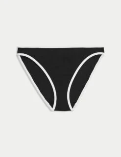 Contrast Trim High Leg Bikini Bottoms -M&S contrast trim high leg bikini bottoms 11