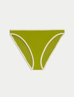 Contrast Trim High Leg Bikini Bottoms -M&S contrast trim high leg bikini bottoms 16