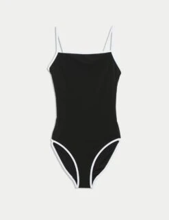 Contrast Trim Square Neck Swimsuit -M&S contrast trim square neck swimsuit 8