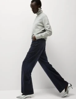 Cord Wide Leg Trousers -M&S cord wide leg trousers 10