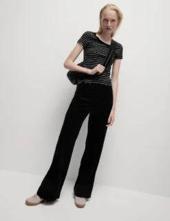 Cord Wide Leg Trousers -M&S cord wide leg trousers 16