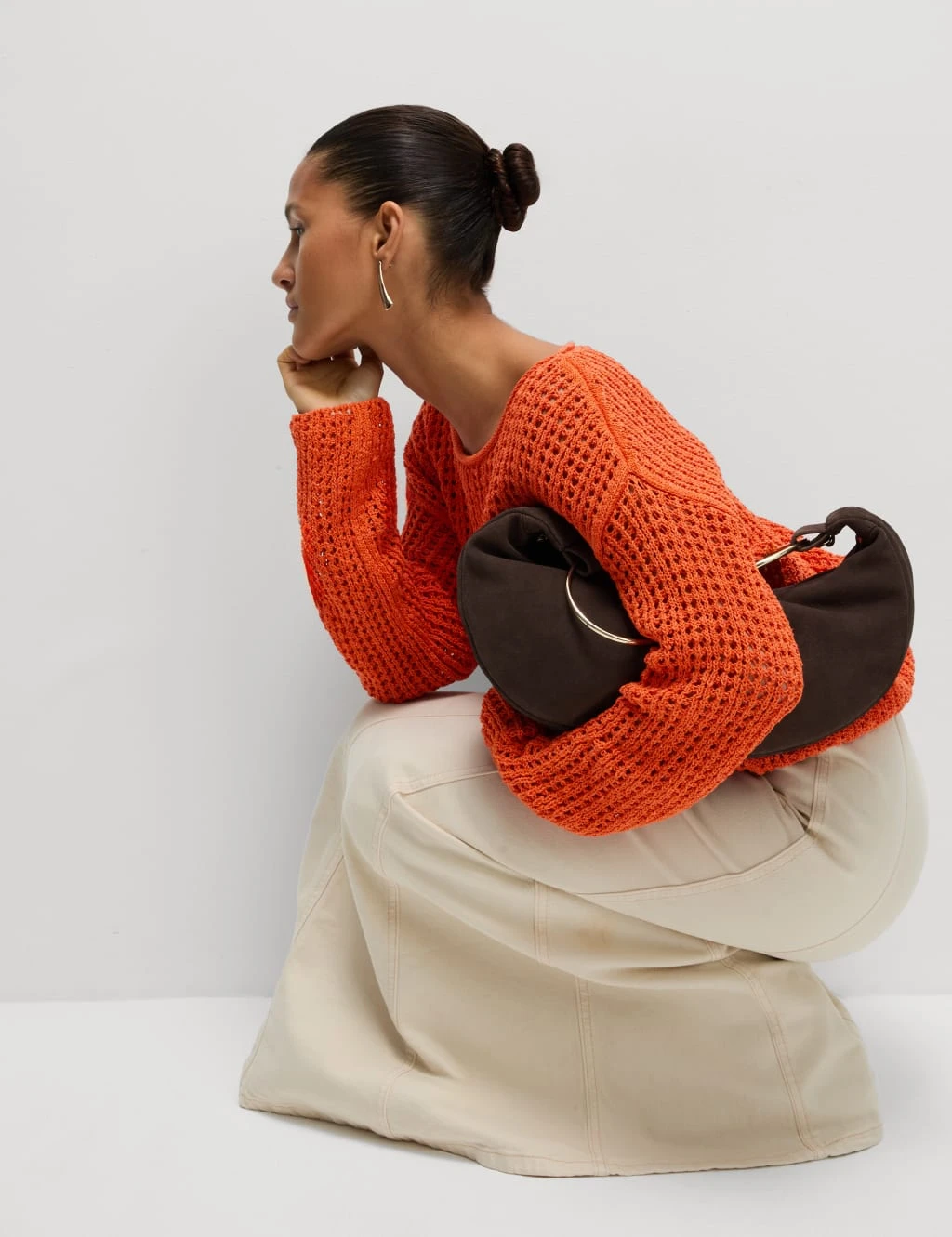 Cotton Blend Crew Neck Short Jumper 18 Cotton Blend Crew Neck Short Jumper - Image 16