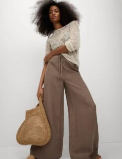 Cotton Blend Metallic Jumper With Linen -M&S cotton blend metallic jumper with linen 17