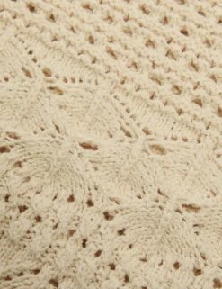 Cotton Blend Pointelle V-Neck Button Front Cardigan -M&S cotton blend pointelle v neck button front cardigan 9