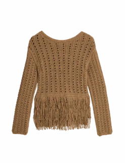 Cotton-Blend Textured Fringe Jumper 39 Cotton-Blend Textured Fringe Jumper -M&S cotton blend textured fringe jumper 1