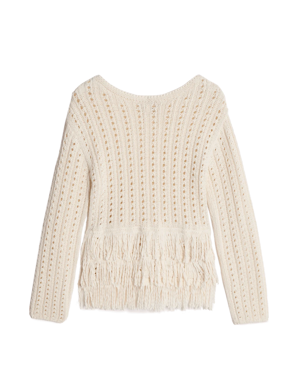 Cotton-Blend Textured Fringe Jumper 11 Cotton-Blend Textured Fringe Jumper - Image 9