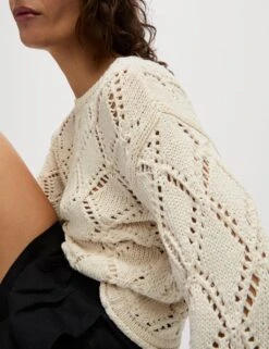 Cotton Blend Textured Jumper -M&S cotton blend textured jumper 11