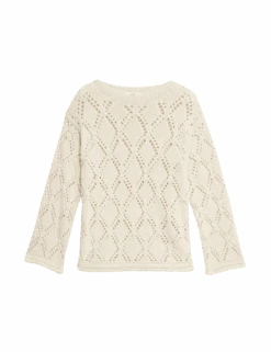 Cotton Blend Textured Jumper -M&S cotton blend textured jumper