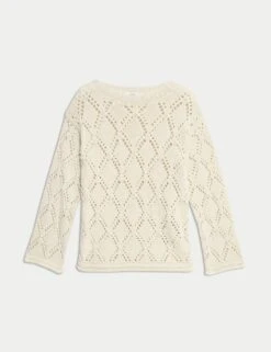 Cotton Blend Textured Jumper -M&S cotton blend textured jumper 7