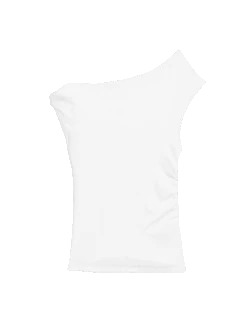 Cotton Rich Asymmetric Neck Vest -M&S cotton rich asymmetric neck vest 1