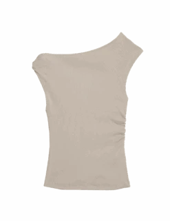 Cotton Rich Asymmetric Neck Vest -M&S cotton rich asymmetric neck vest