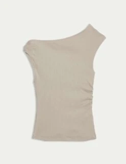 Cotton Rich Asymmetric Neck Vest -M&S cotton rich asymmetric neck vest 8