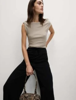 Cotton Rich Asymmetric Neck Vest -M&S cotton rich asymmetric neck vest 9