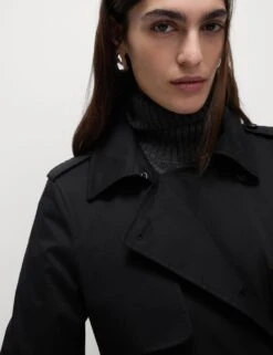 Cotton Rich Belted Longline Trench Coat -M&S cotton rich belted longline trench coat 17