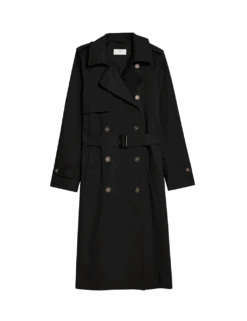 Cotton Rich Belted Longline Trench Coat -M&S cotton rich belted longline trench coat