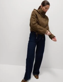 Cotton Rich Canvas Stormwear™ Hooded Parka -M&S cotton rich canvas stormwear hooded parka 14