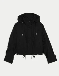 Cotton Rich Canvas Stormwear™ Hooded Parka -M&S cotton rich canvas stormwear hooded parka 16